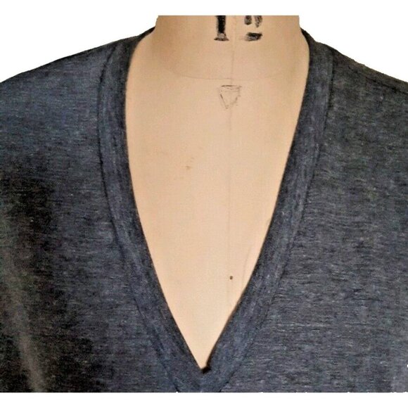 Aritzia Wlfred Free oversized V neck pullover tunic blouse sweater top gray S - Picture 10 of 10